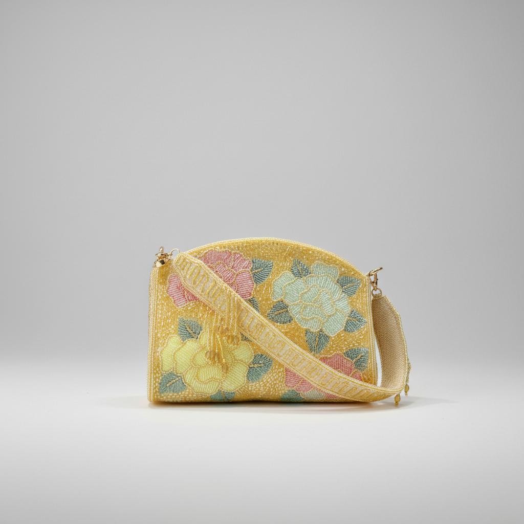 Beaded Floral Clutch