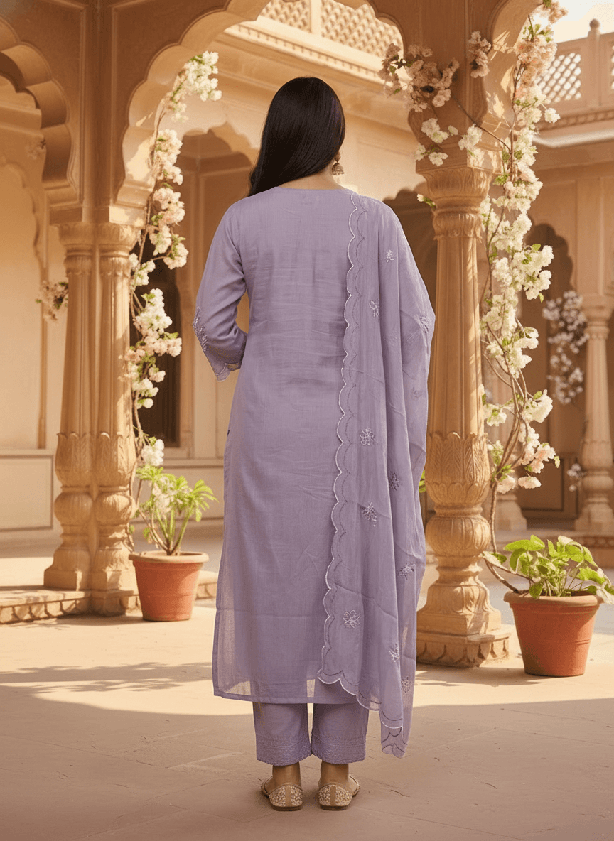 Lavender Scallop Suit