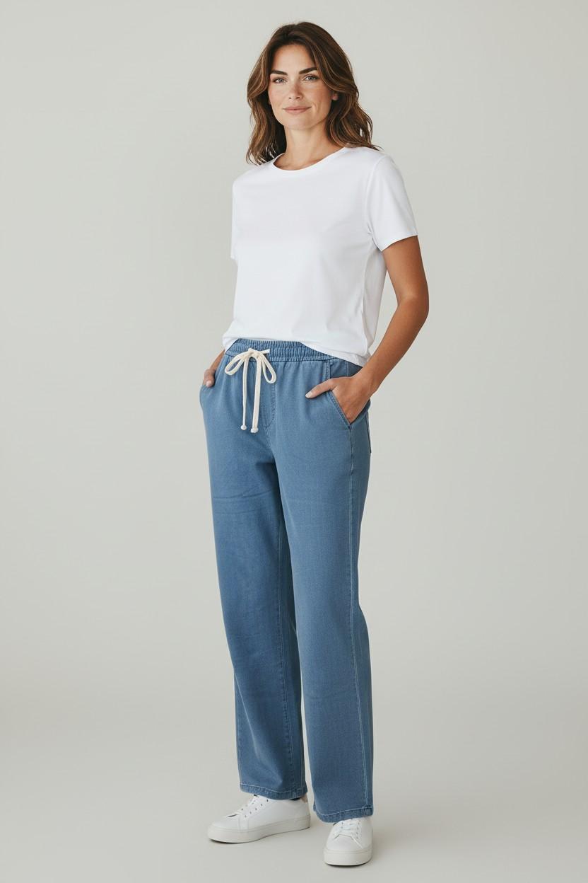 Essential Drawstring Comfort Jeans