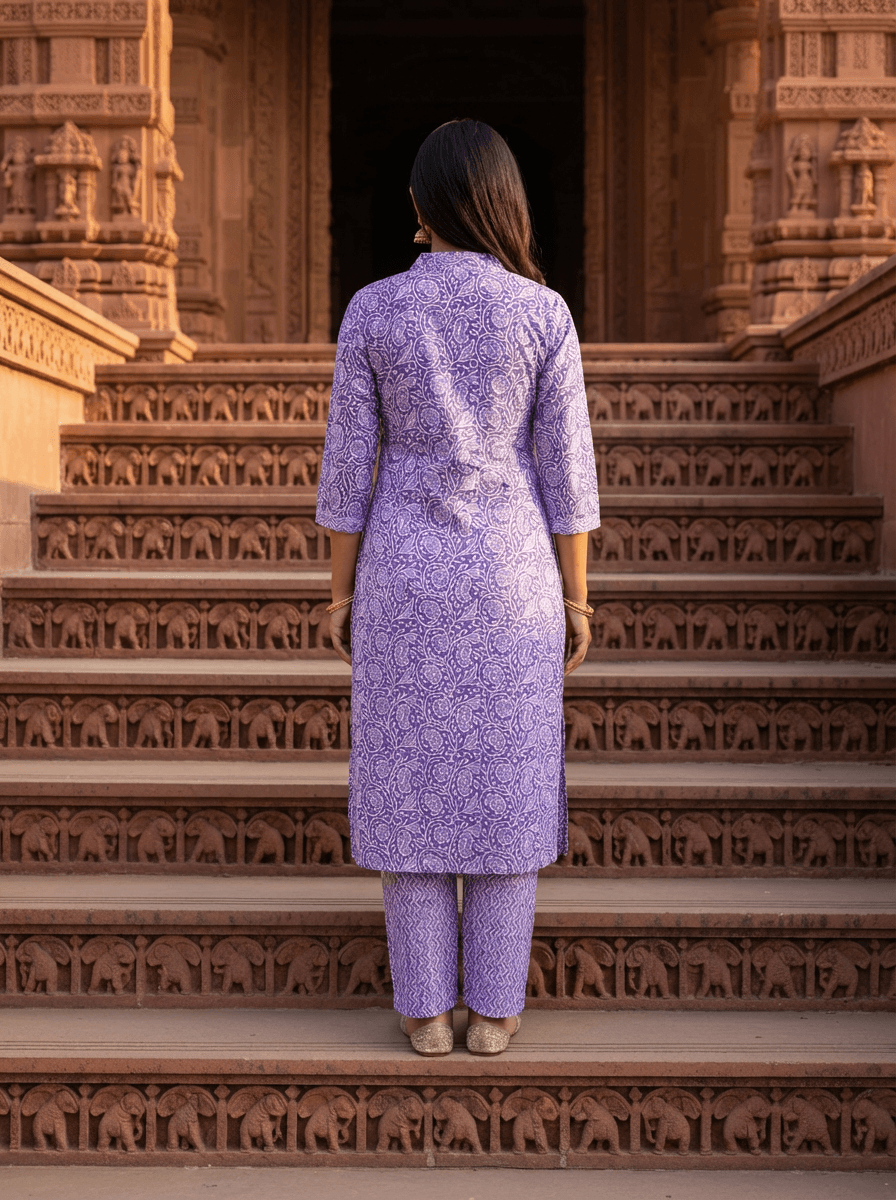 Lavender Batik Print Set