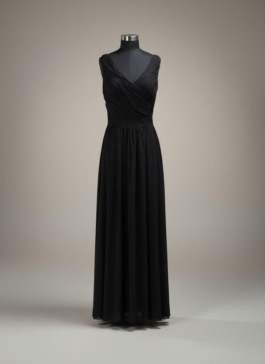 Black Halter Evening Gown