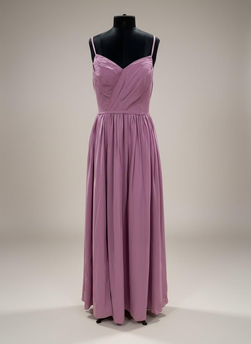 Lilac Pleated Evening Gown
