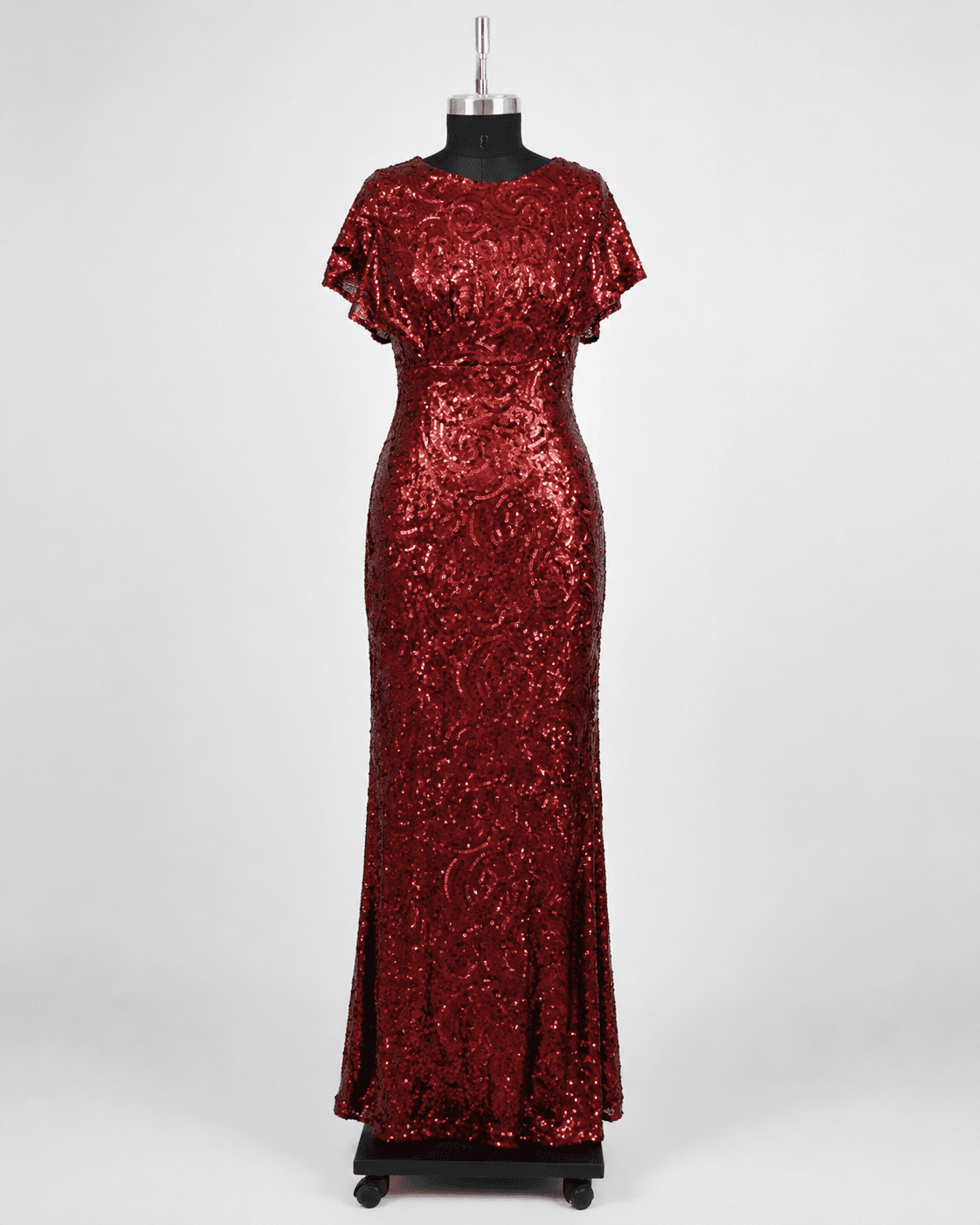 Burgundy Sequin Dress