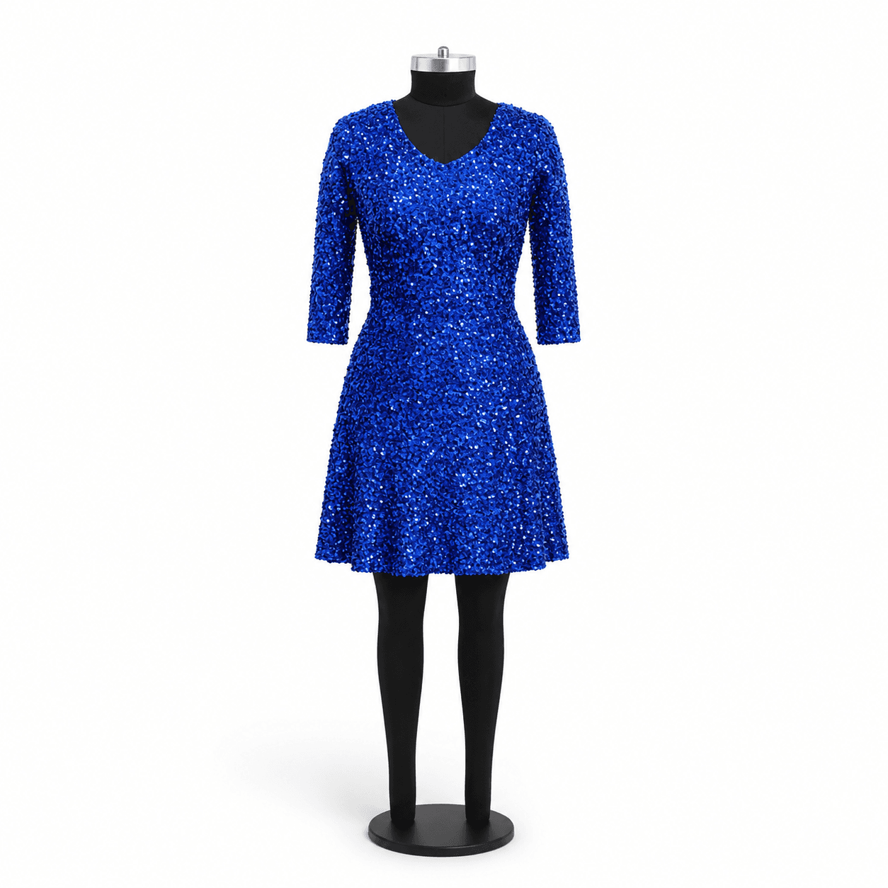 Rose Gold Sequin Long Sleeve Mini Dress