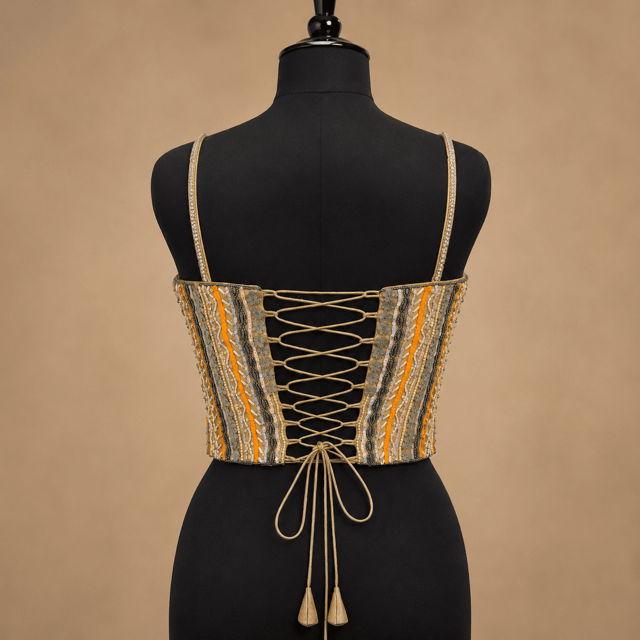 Multicolor Beaded Corset Designer Blouse
