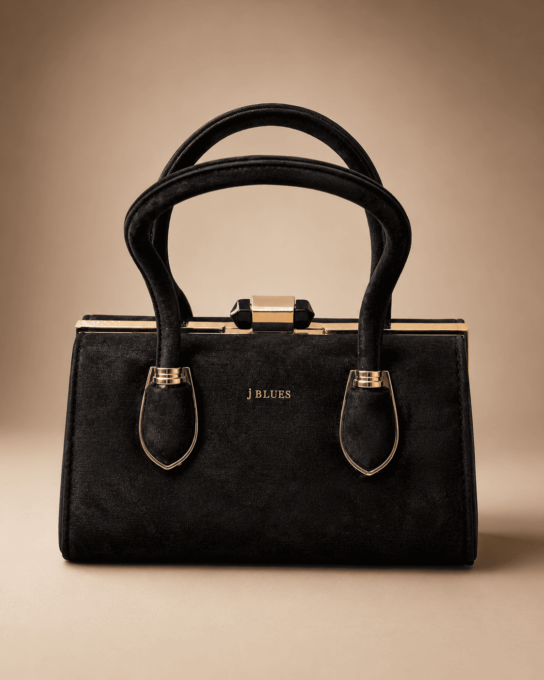 Black Structured Mini Handbag