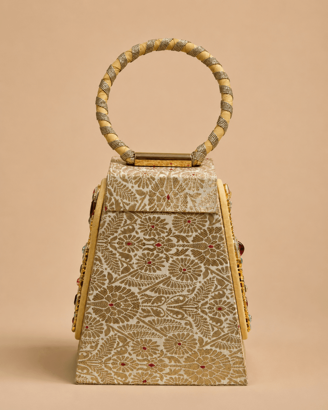 Paisley Embroidered Handle Bag