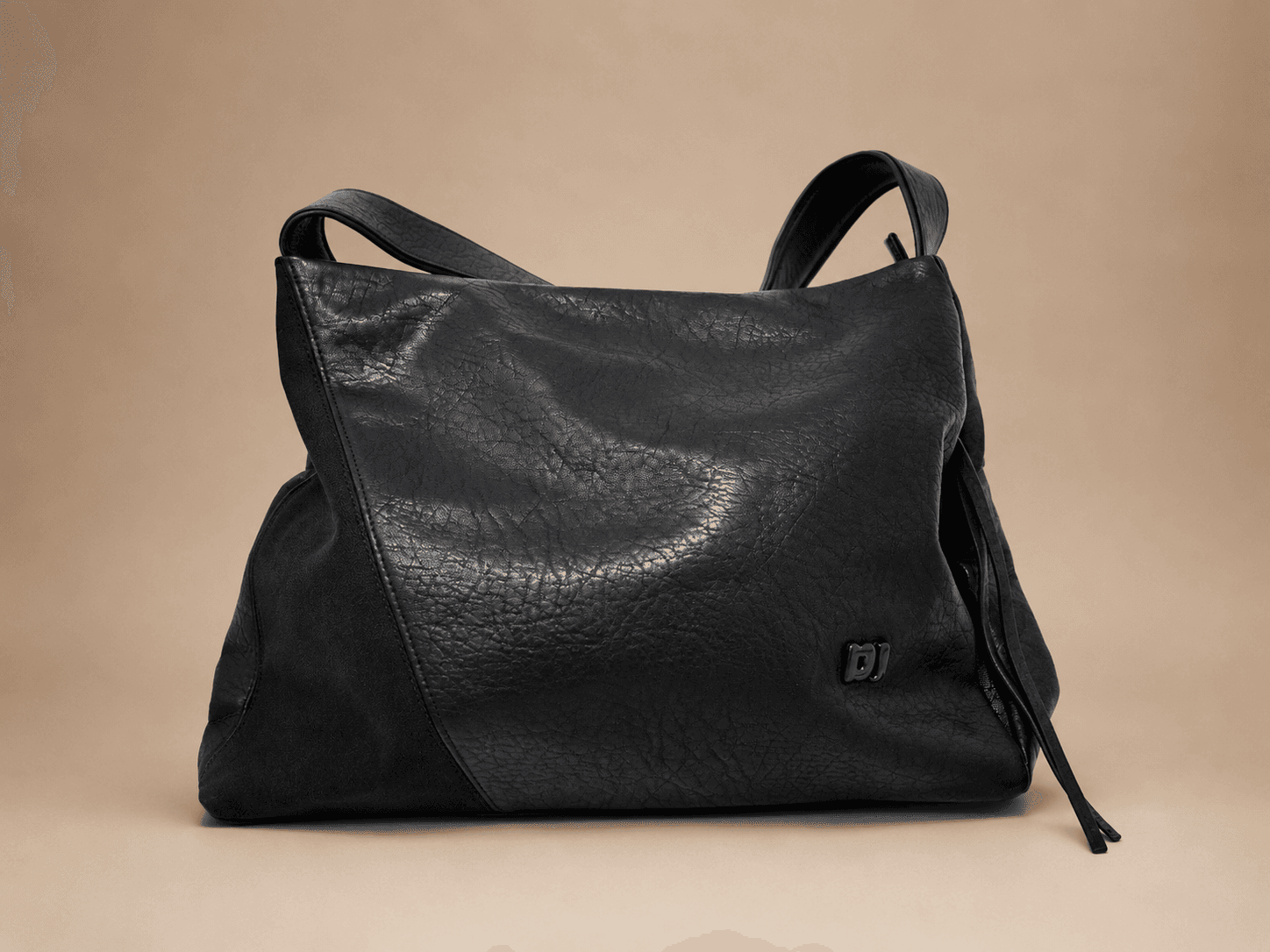 Black Slouchy Hobo Tote