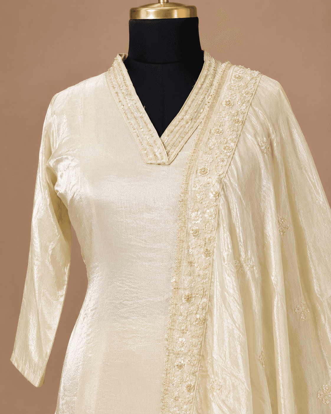 Ivory Kurta Palazzo Set