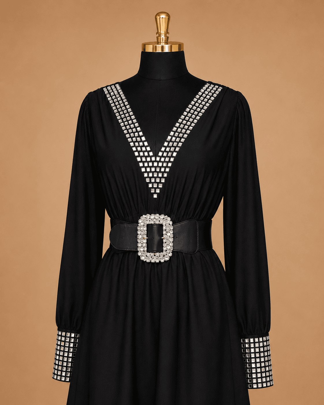 Black Wrap Mini Dress