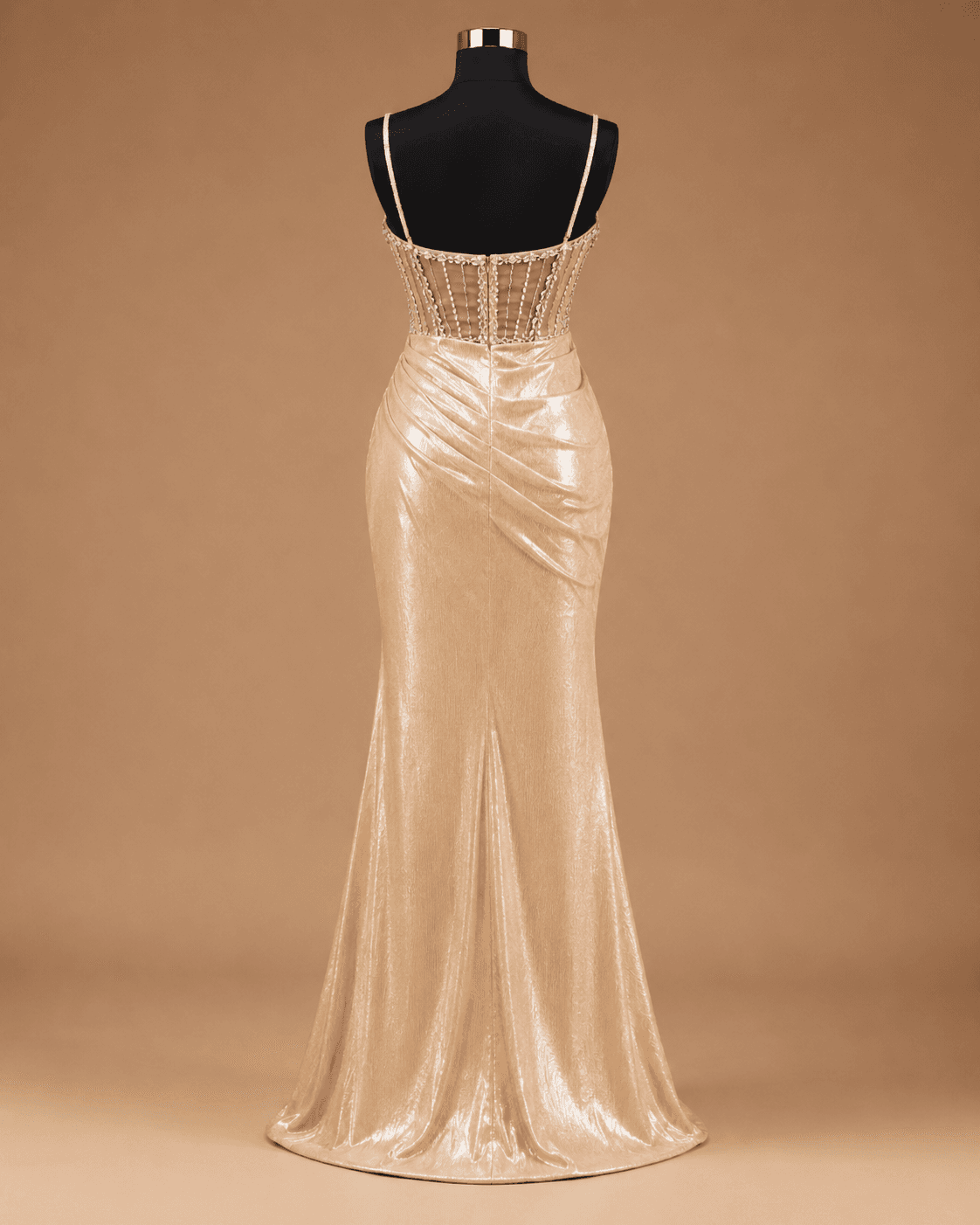 Champagne Corset Evening Gown