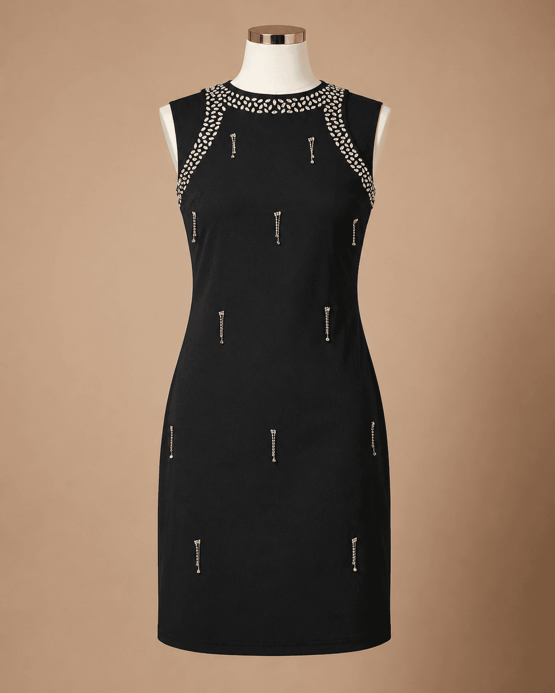 Black Sleeveless Midi Dress