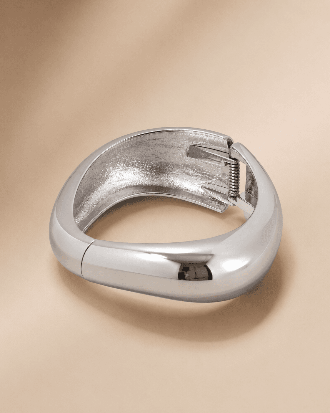 Mirror Dome Chunky Silver Bracelet