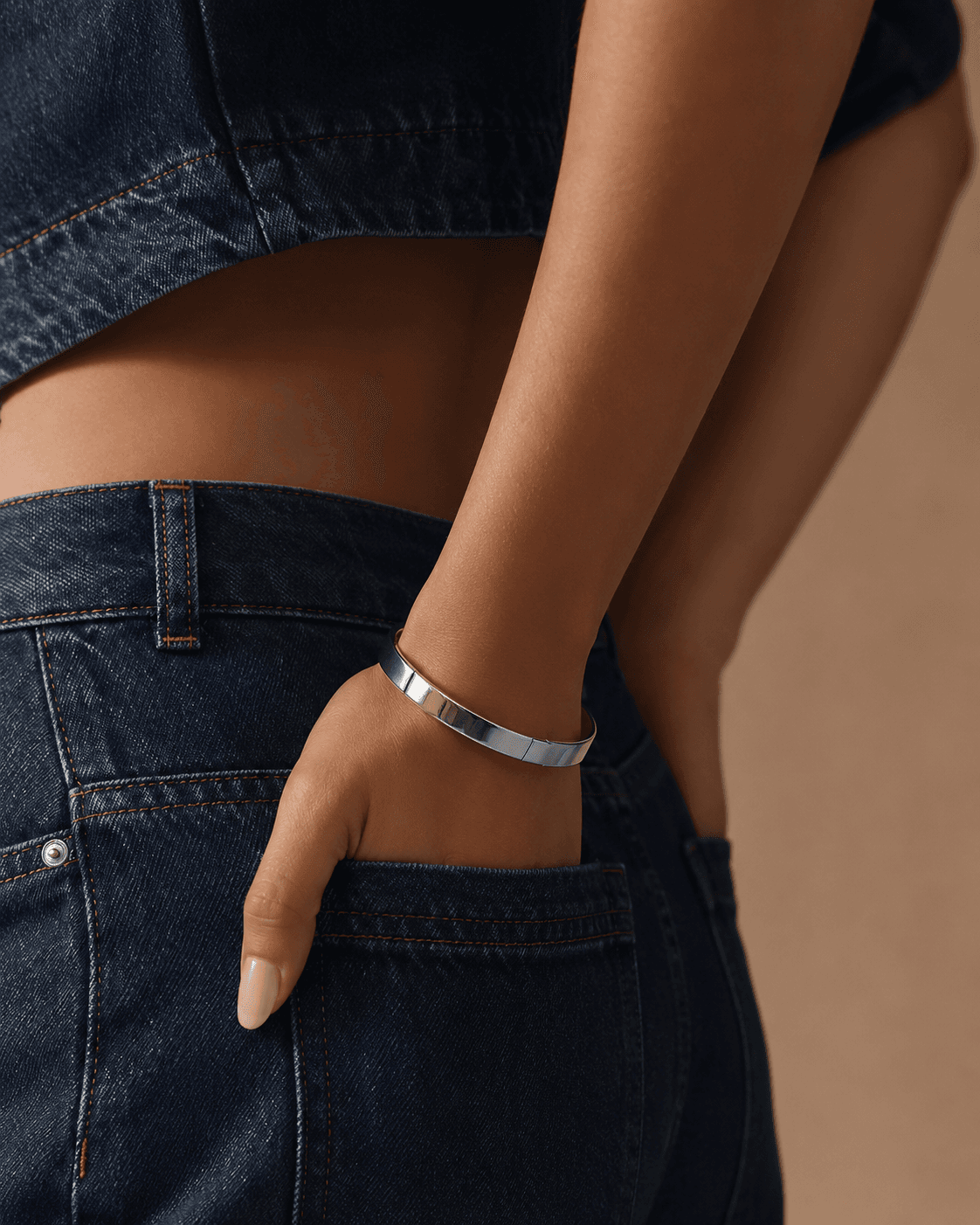 Classic Polished Silver Bangle