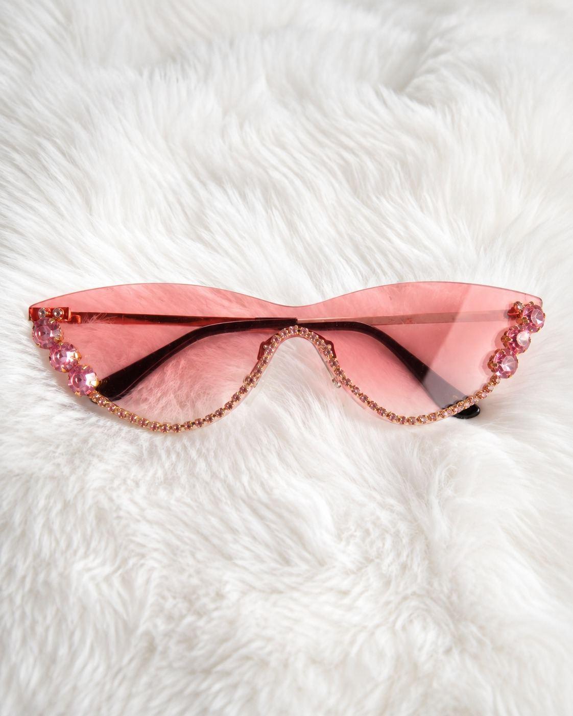 Rose Crystal Shield Sunglasses