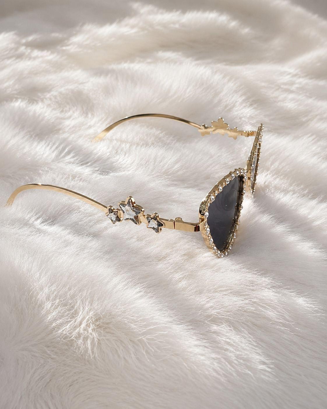 Noir Jewel Geometric Sunglasses