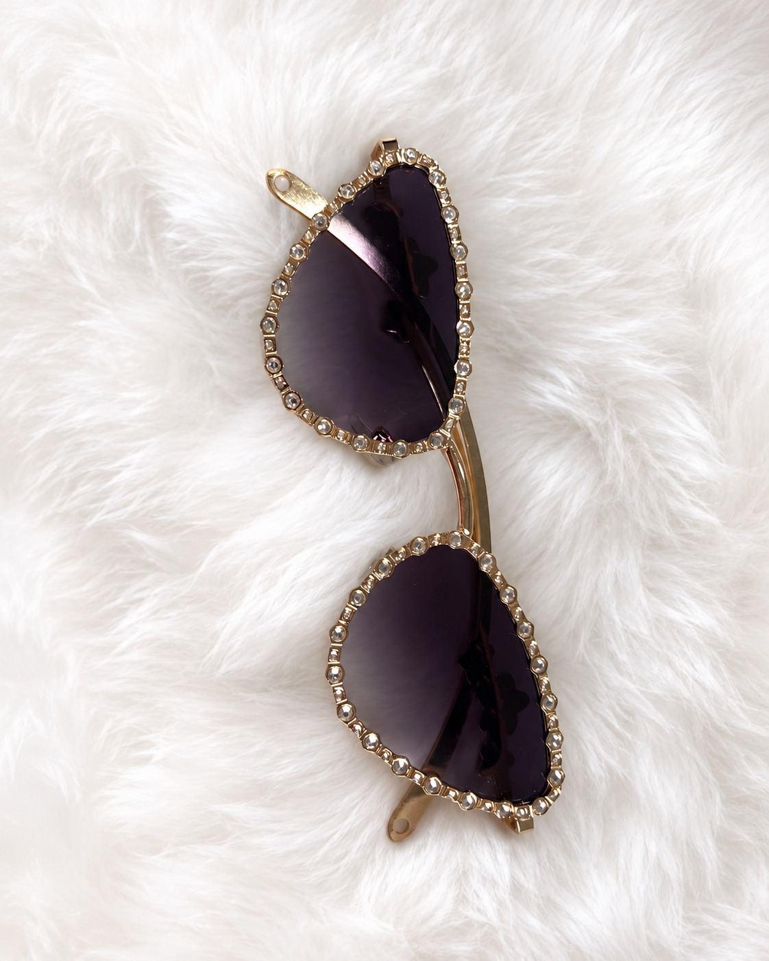 Noir Jewel Geometric Sunglasses