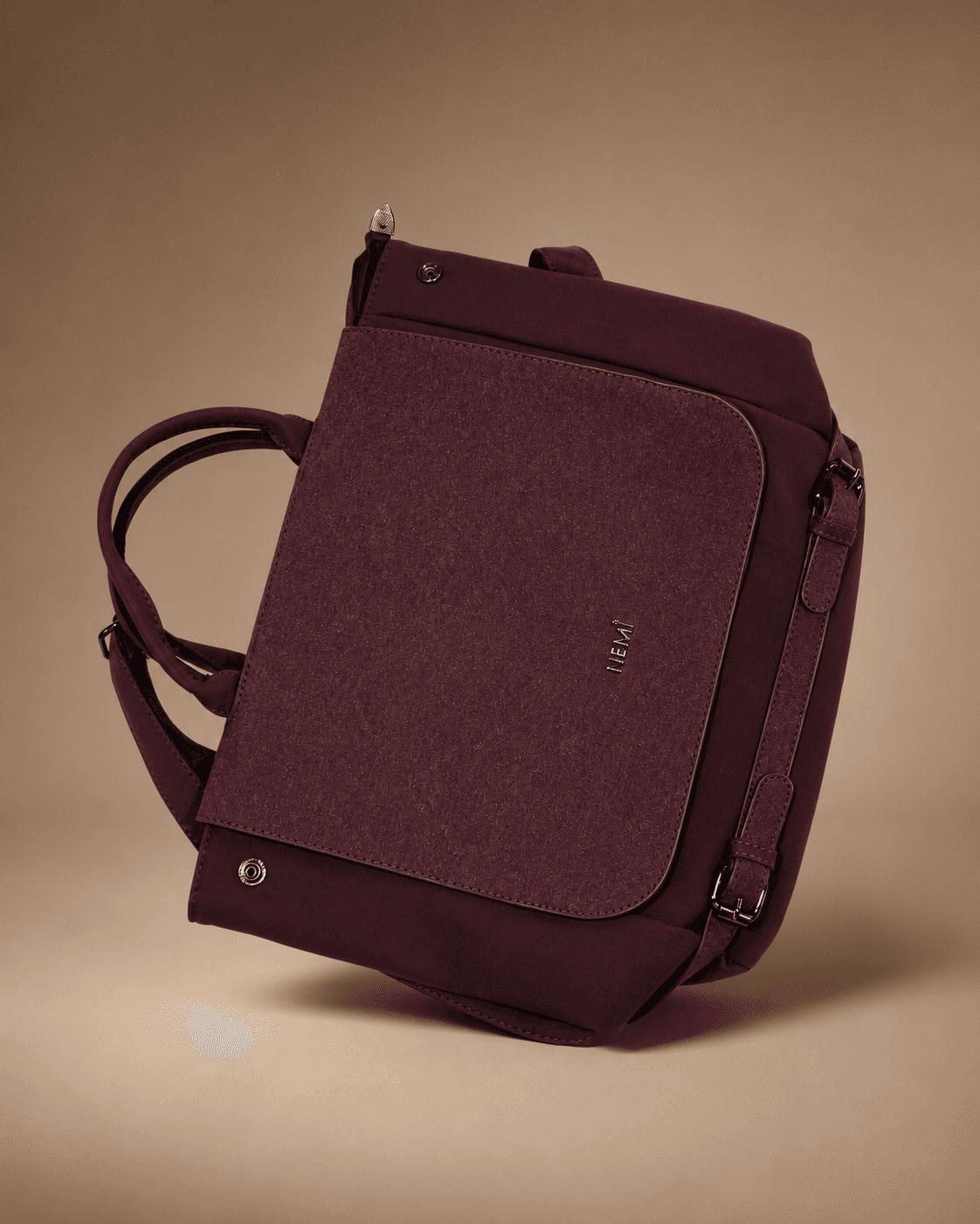 Burgundy Convertible Backpack