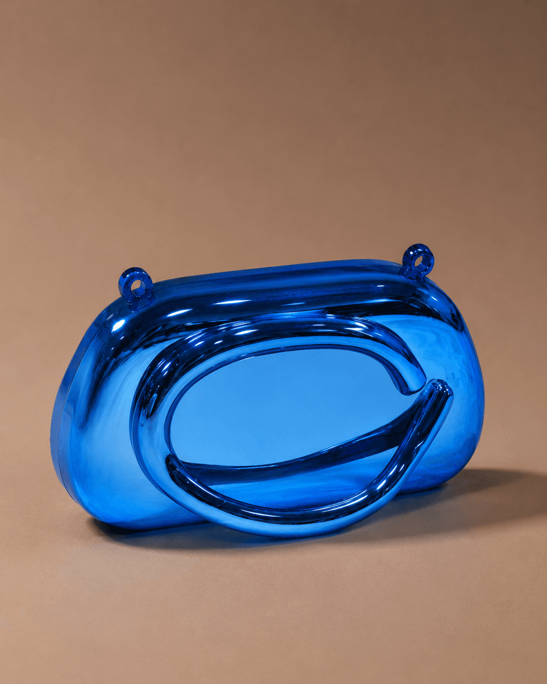 Electric Blue Transparent Sculptural Bag