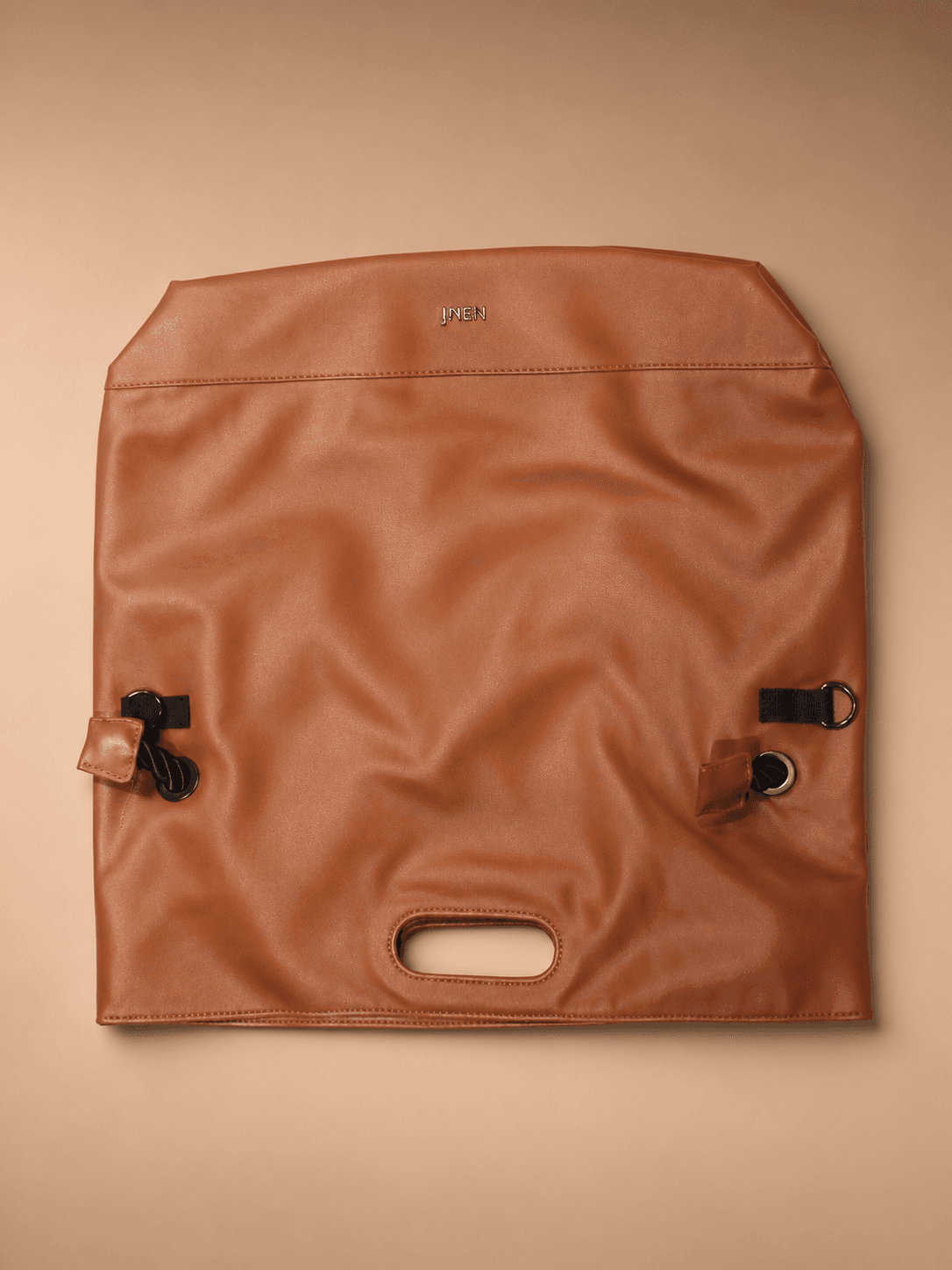 Tan Convertible Cutout Tote Bag