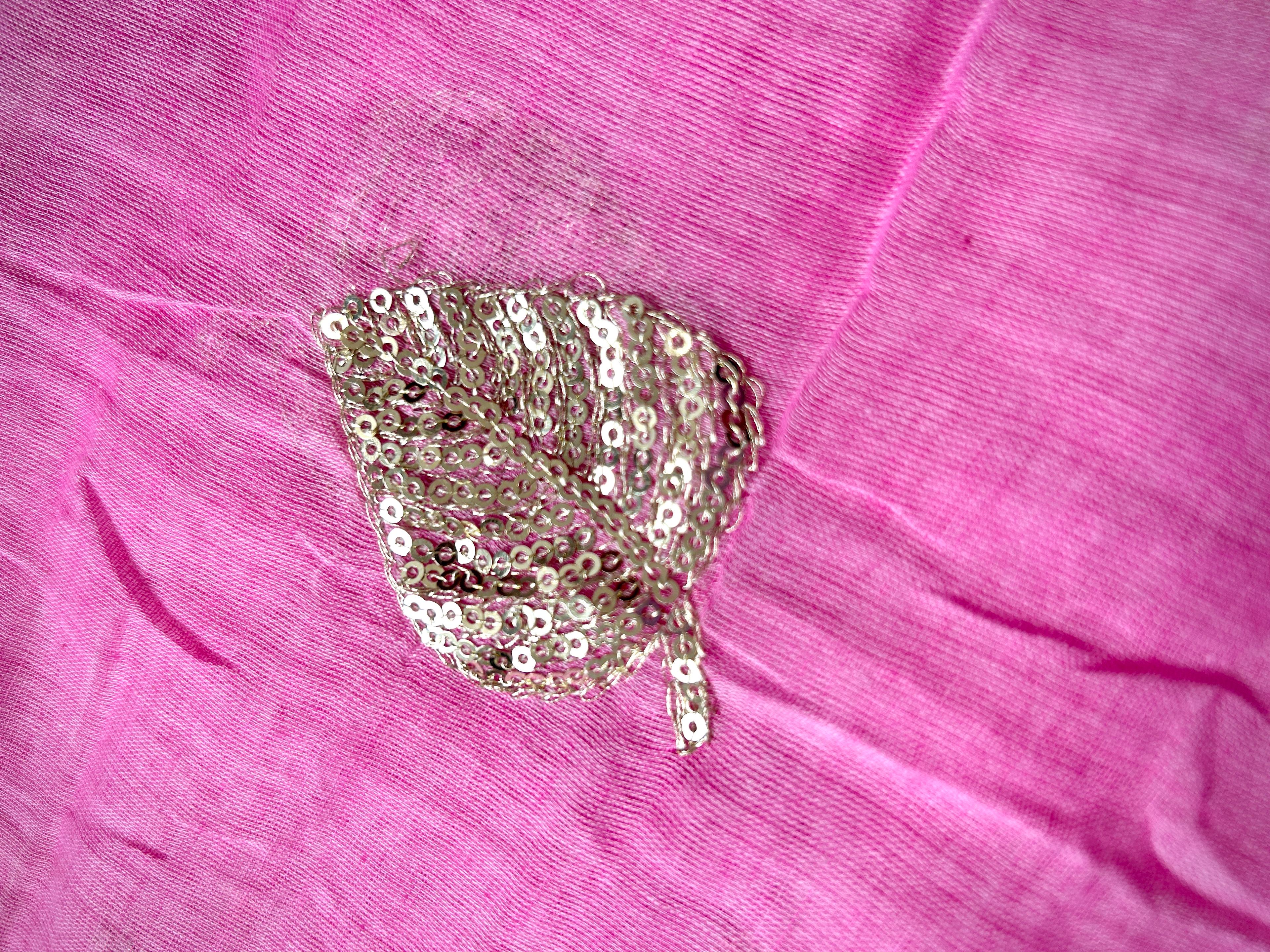 Dusty Rose Embellished Leaf Motif Saree