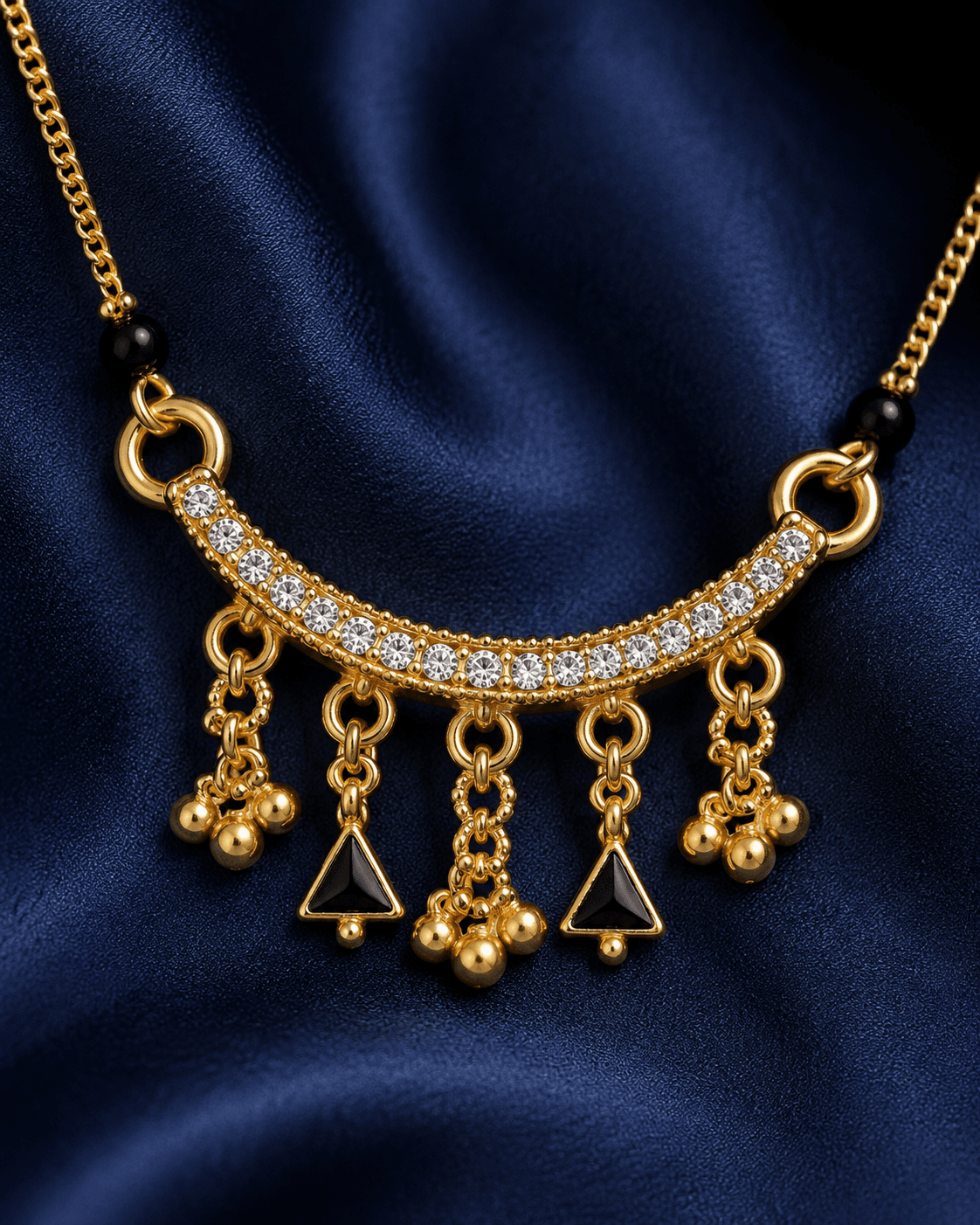 Crescent Geometric Charm Mangalsutra