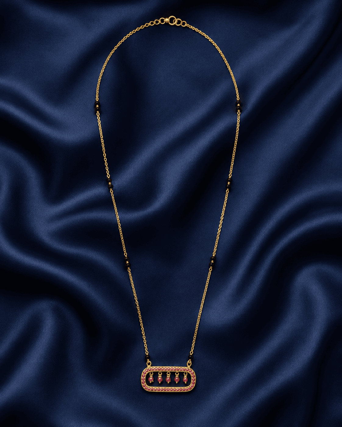 Ruby Bar Dangler Mangalsutra