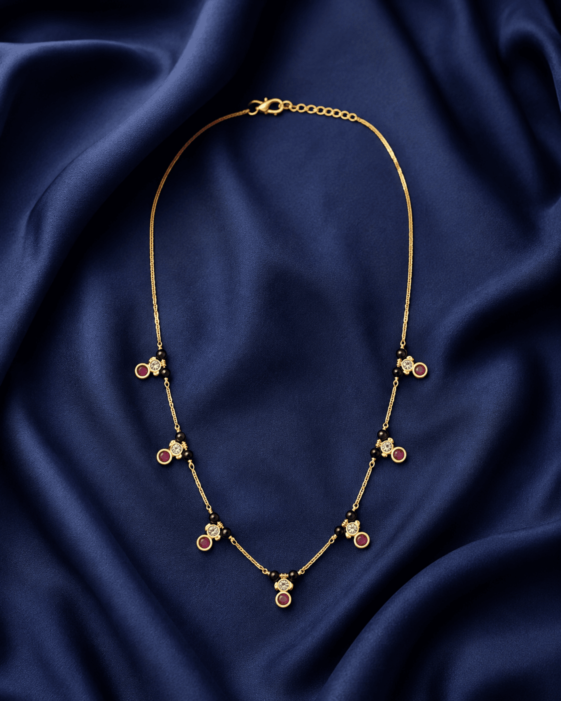 Ruby Crystal Station Mangalsutra