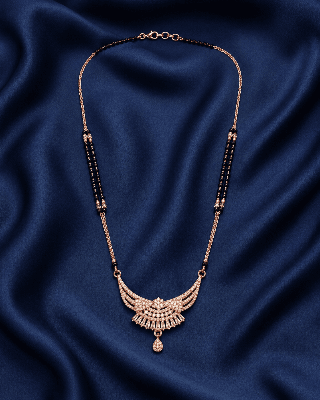 Rose Gold Wing Statement Mangalsutra