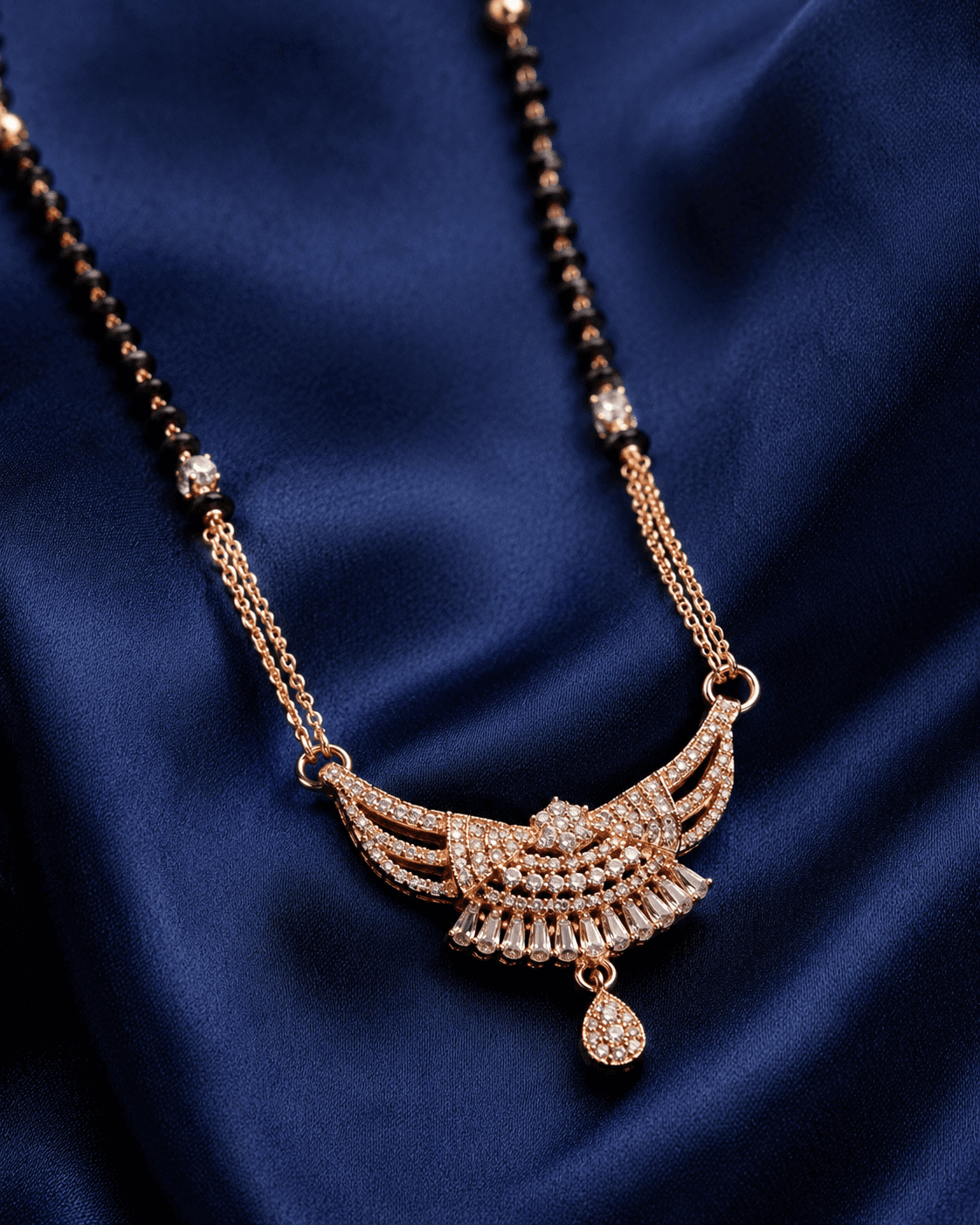 Rose Gold Wing Statement Mangalsutra