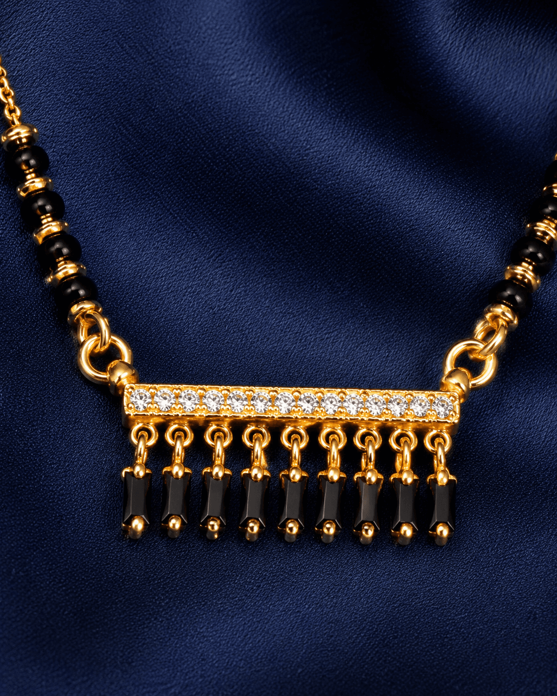 Linear Crystal Fringe Mangalsutra
