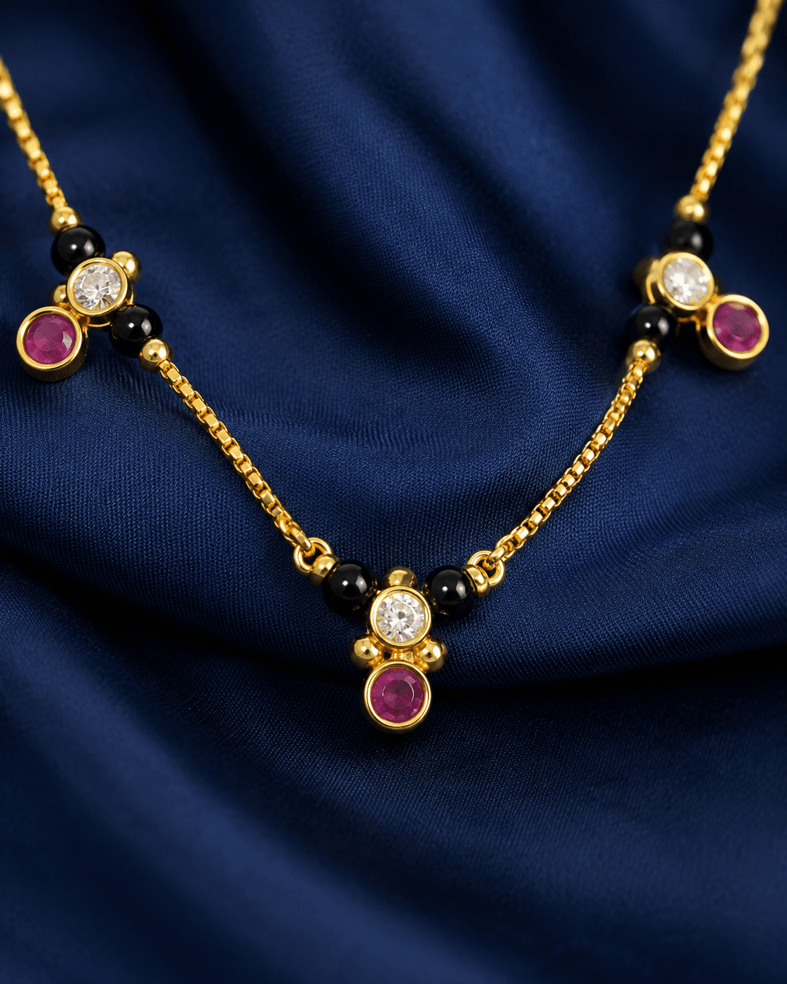 Ruby Crystal Station Mangalsutra