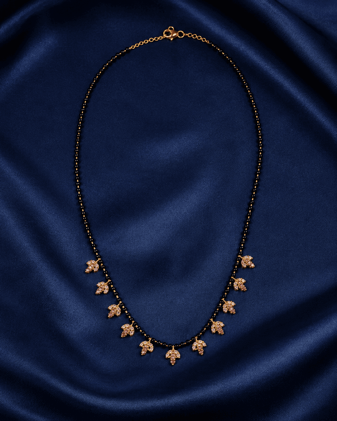 Pink Floral Drop Mangalsutra