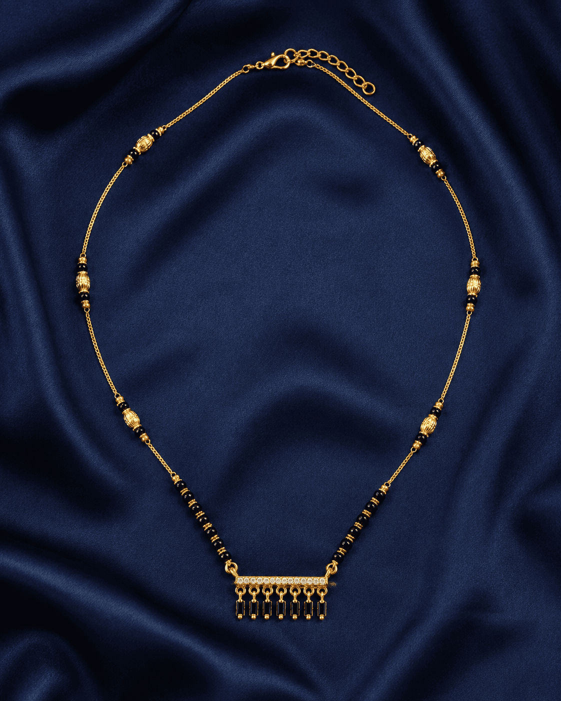 Linear Crystal Fringe Mangalsutra