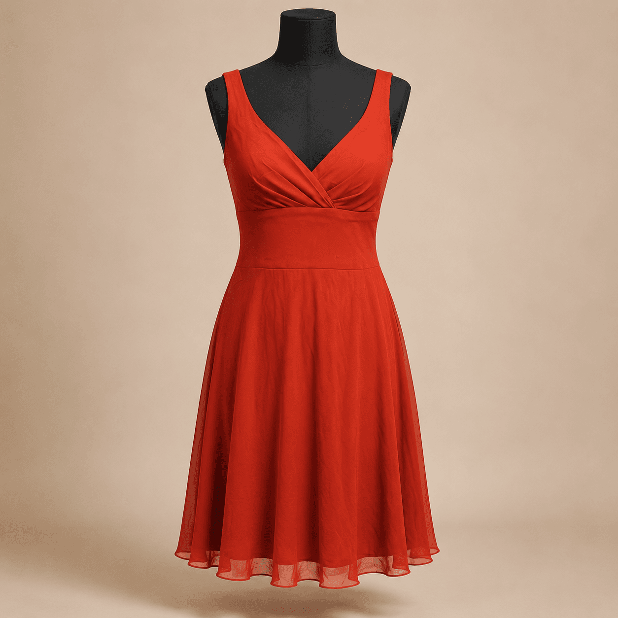Coral Ruby Wrap Midi Dress