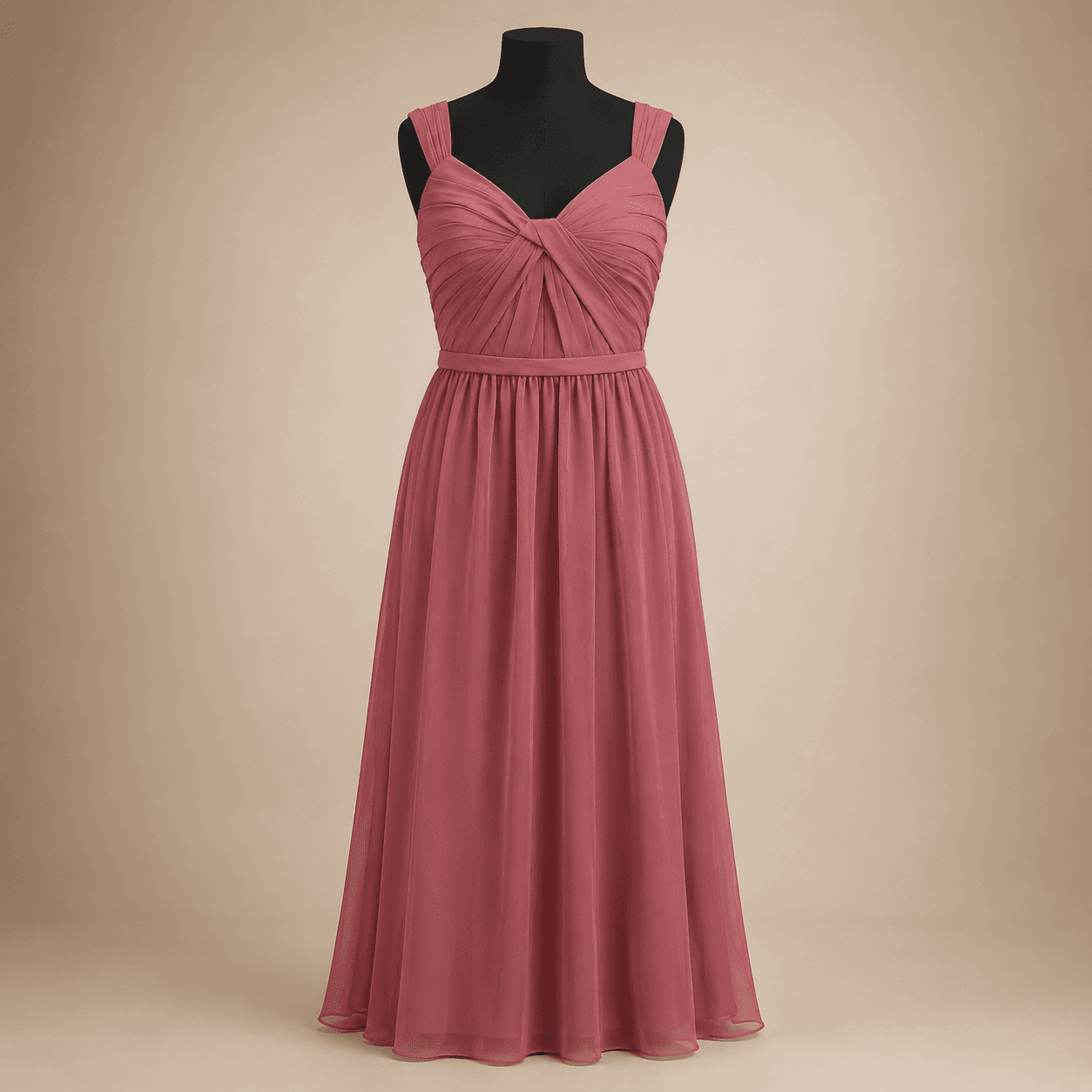 Mauve Giselle Cross-Shoulder Gown