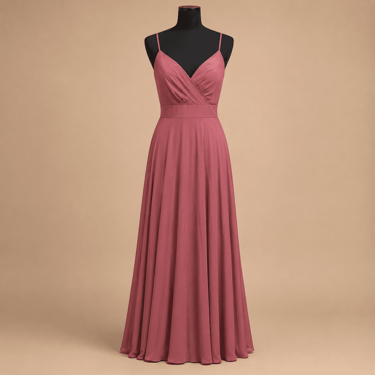 Dusty Rose Isla Open-Back Gown