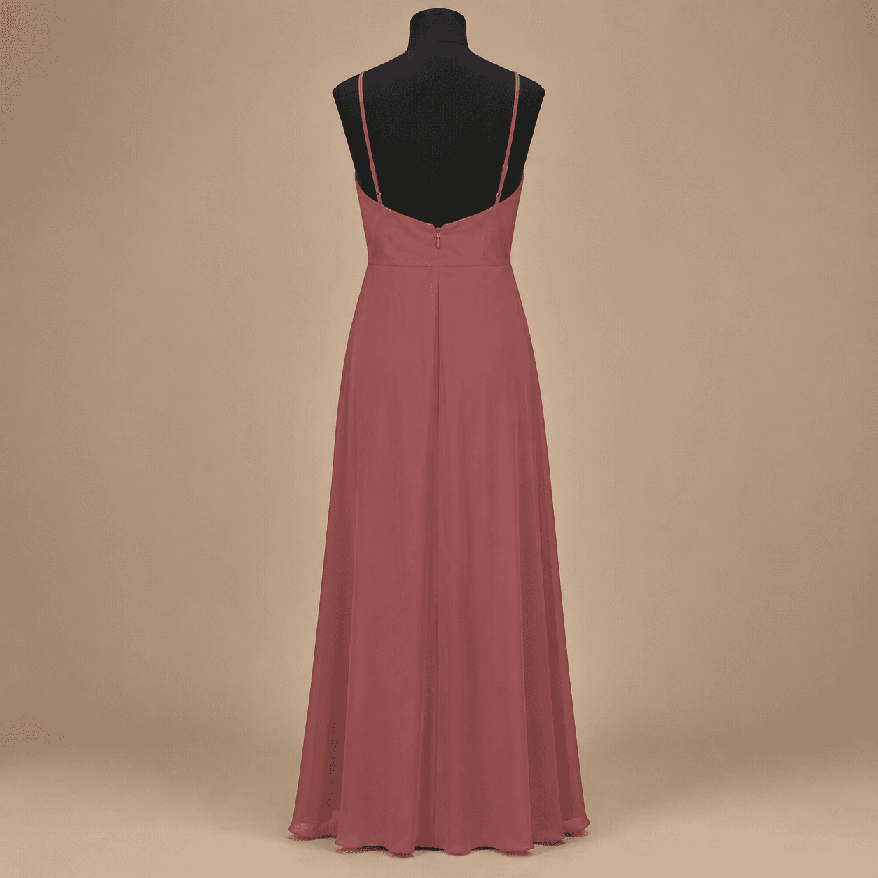 Dusty Rose Arabella Ruffle Gown