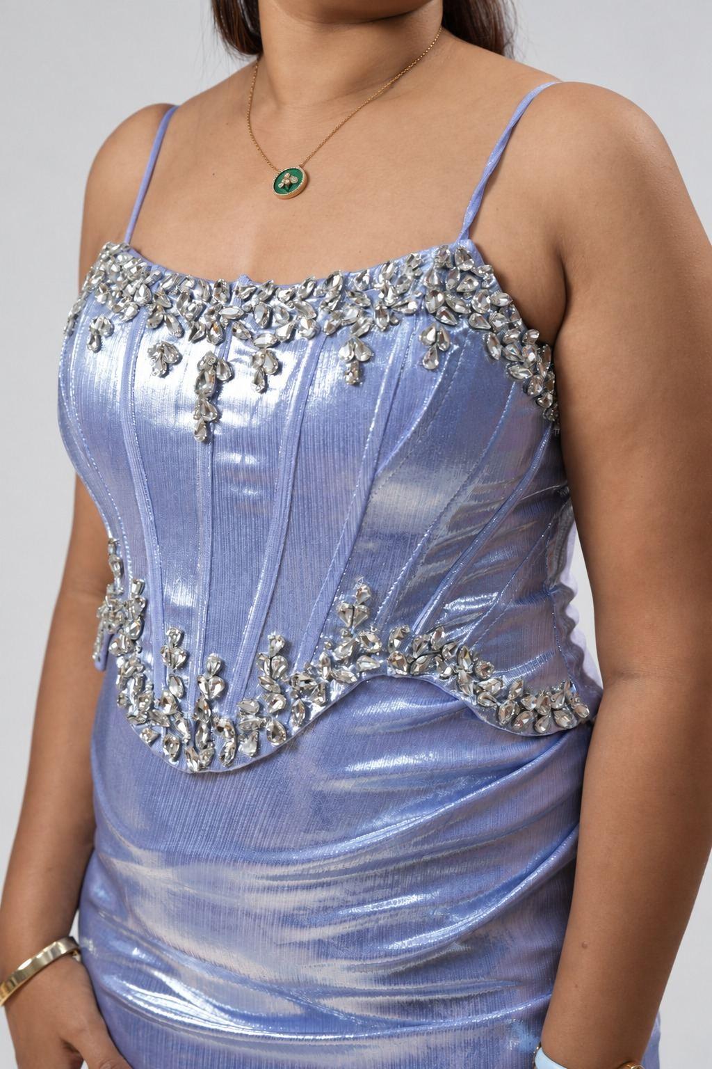 Lavender Corset Evening Gown