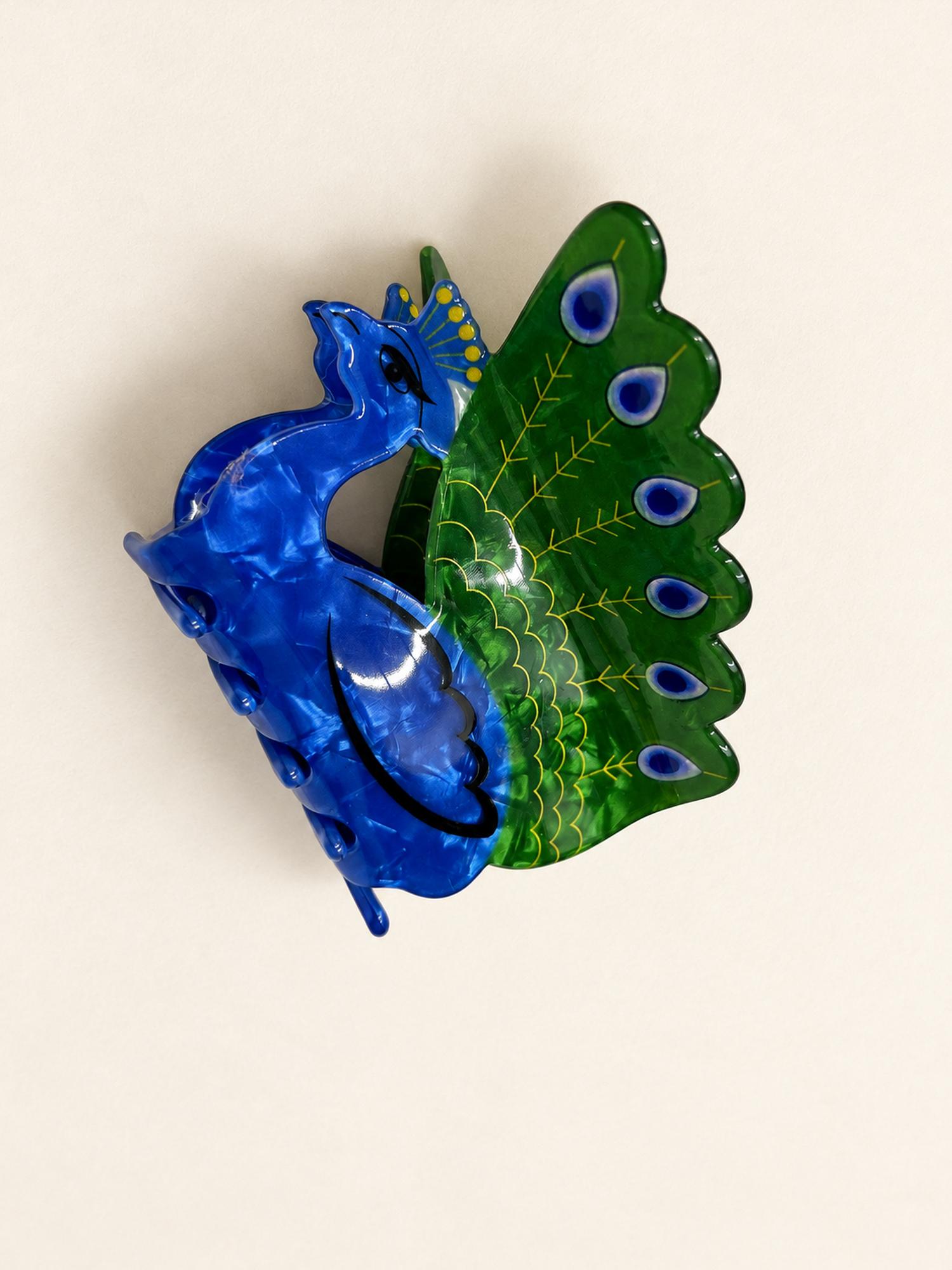 Peacock Statement Claw Clip for Women