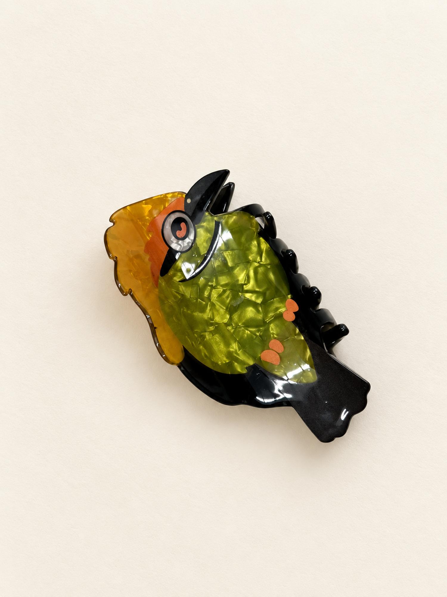 Green Parrot Claw Clip for Women