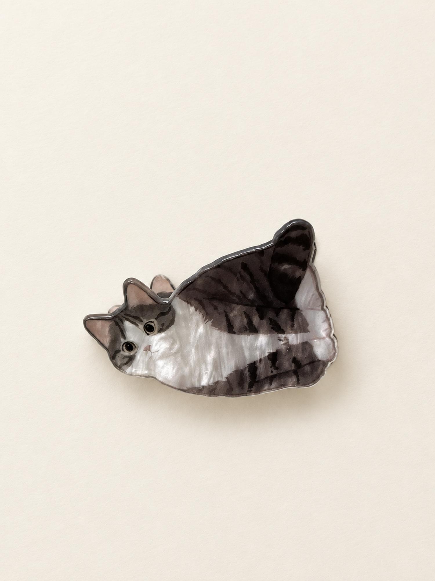 Grey Cat Claw Clip for Women
