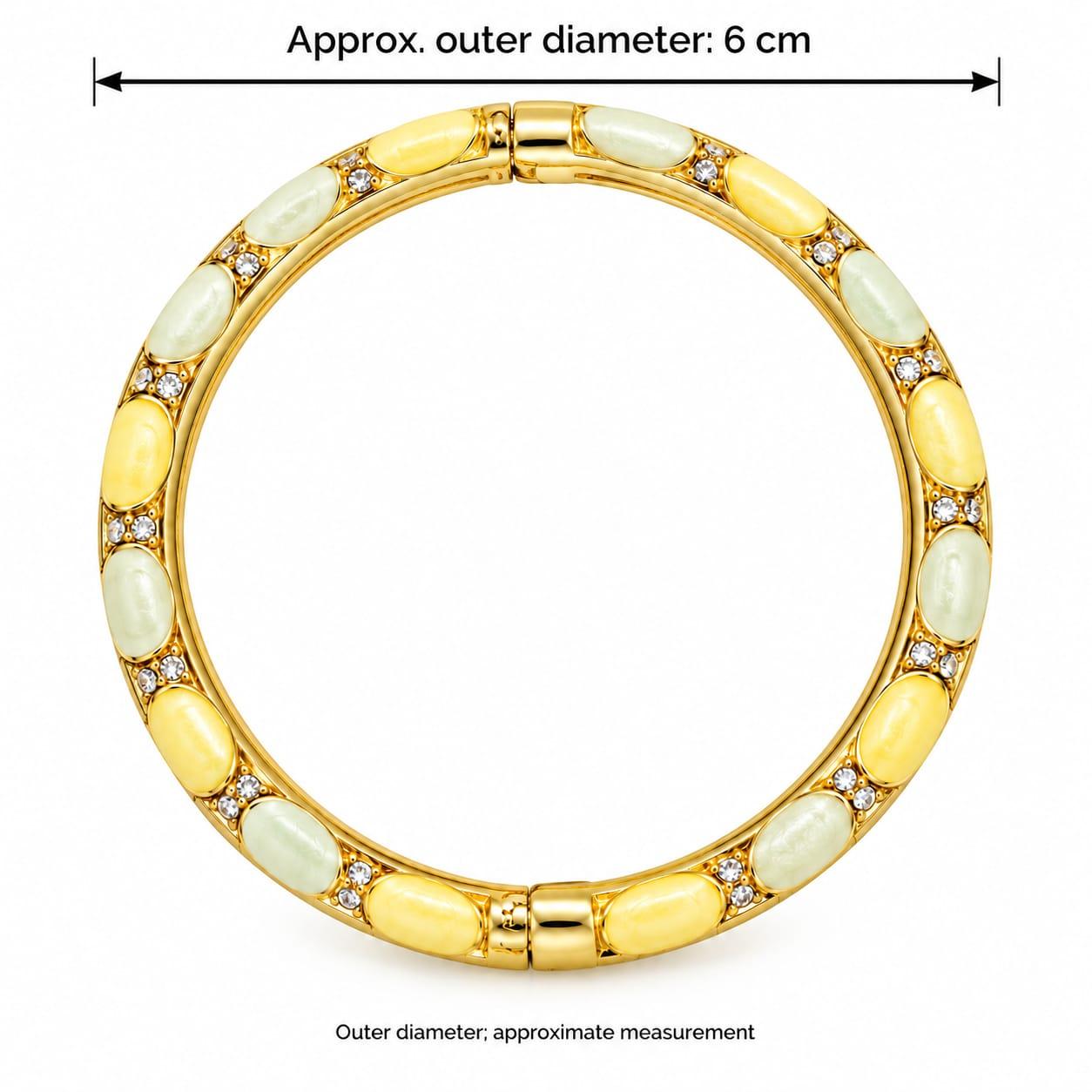 Green Crystal Enamel Bangle