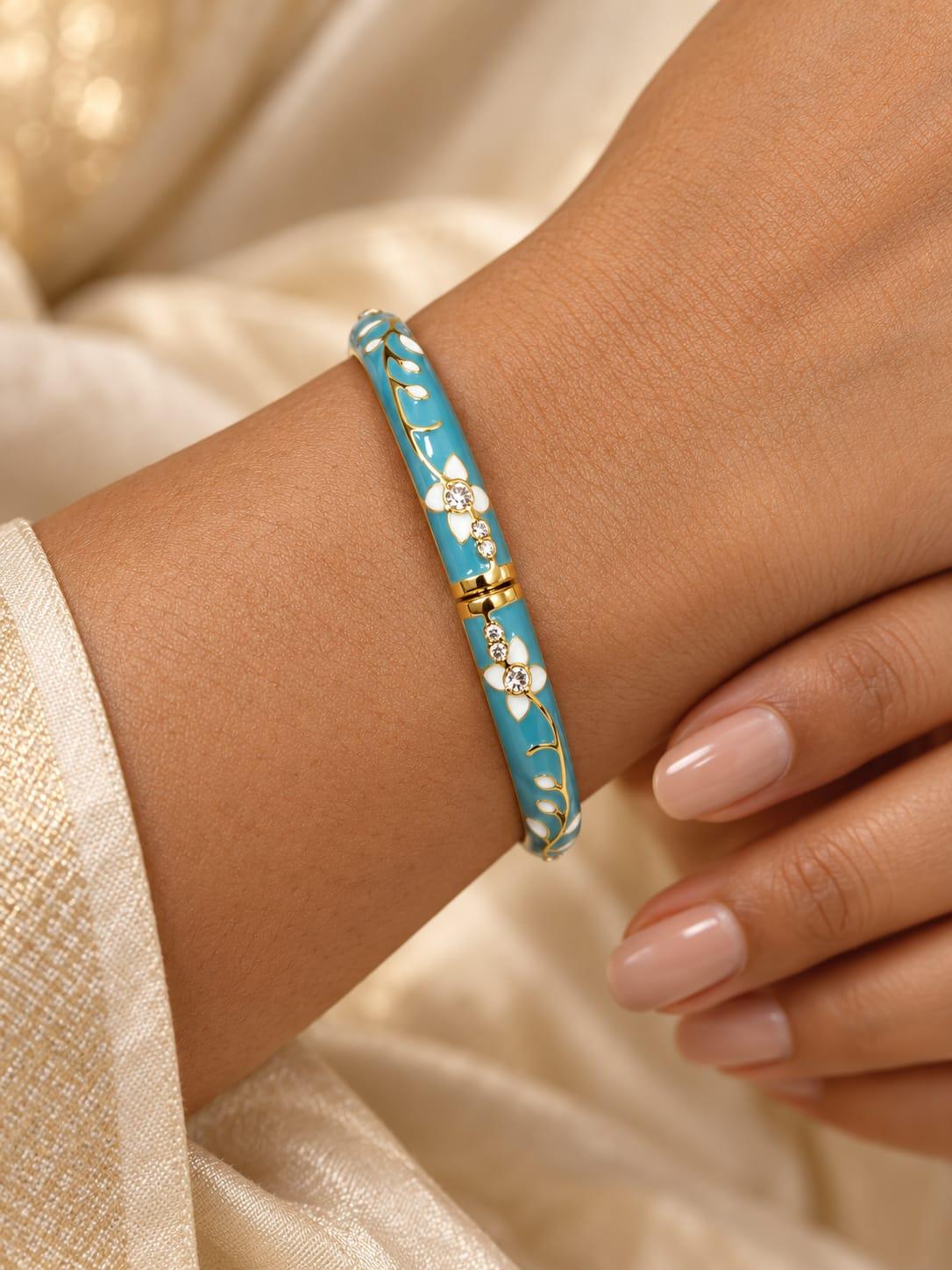 Crystal Bangle Ring Set