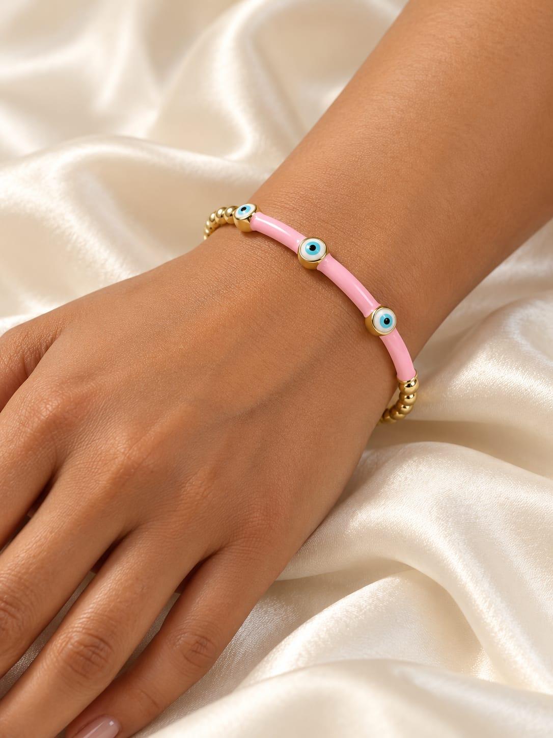 Pink Purple Enamel Bangle