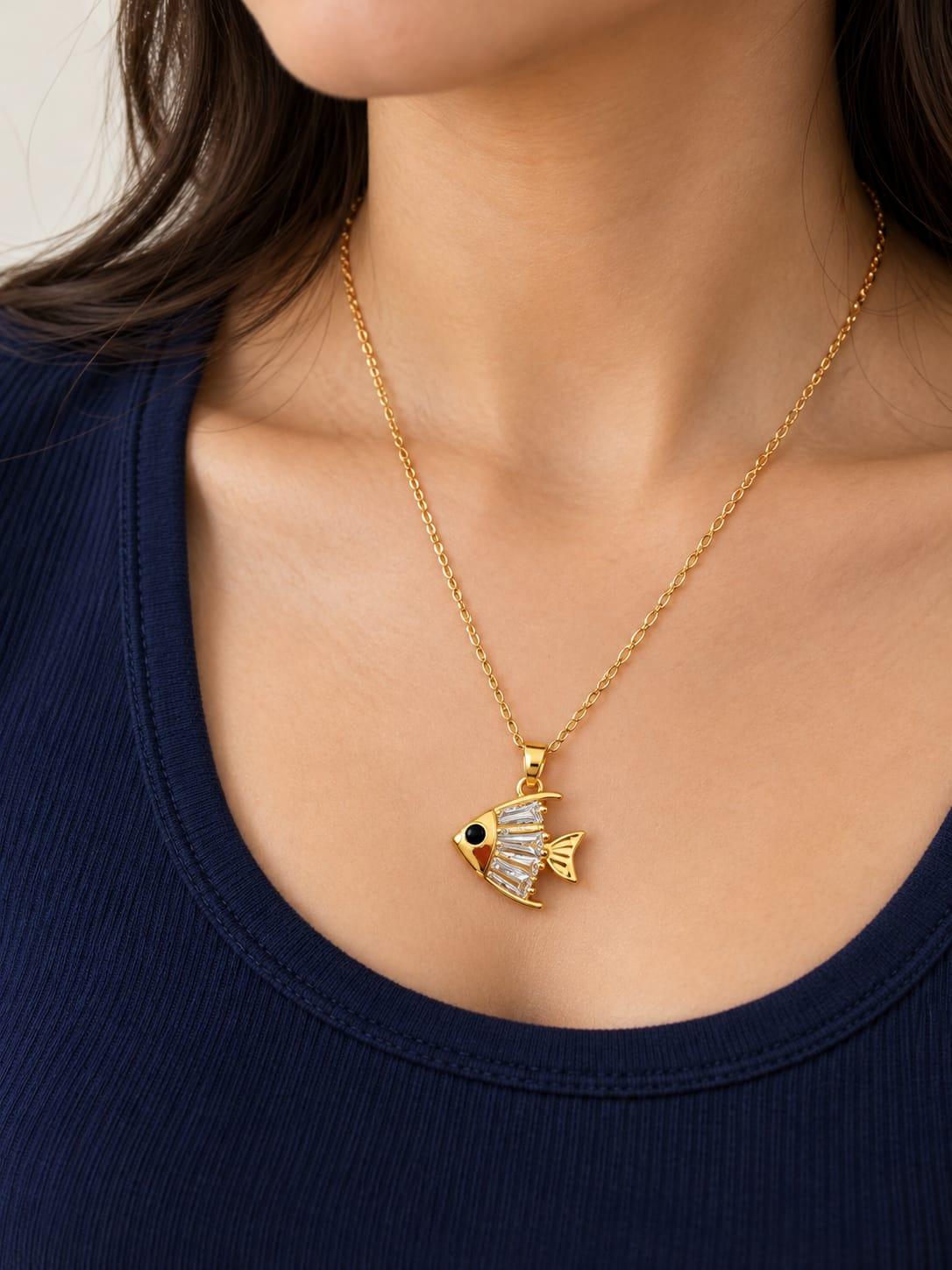Gold Fish Necklace