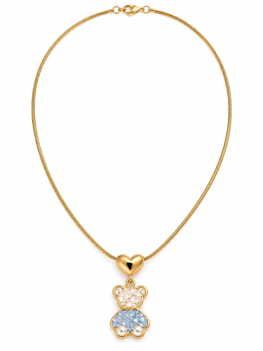 Blue Bear Necklace