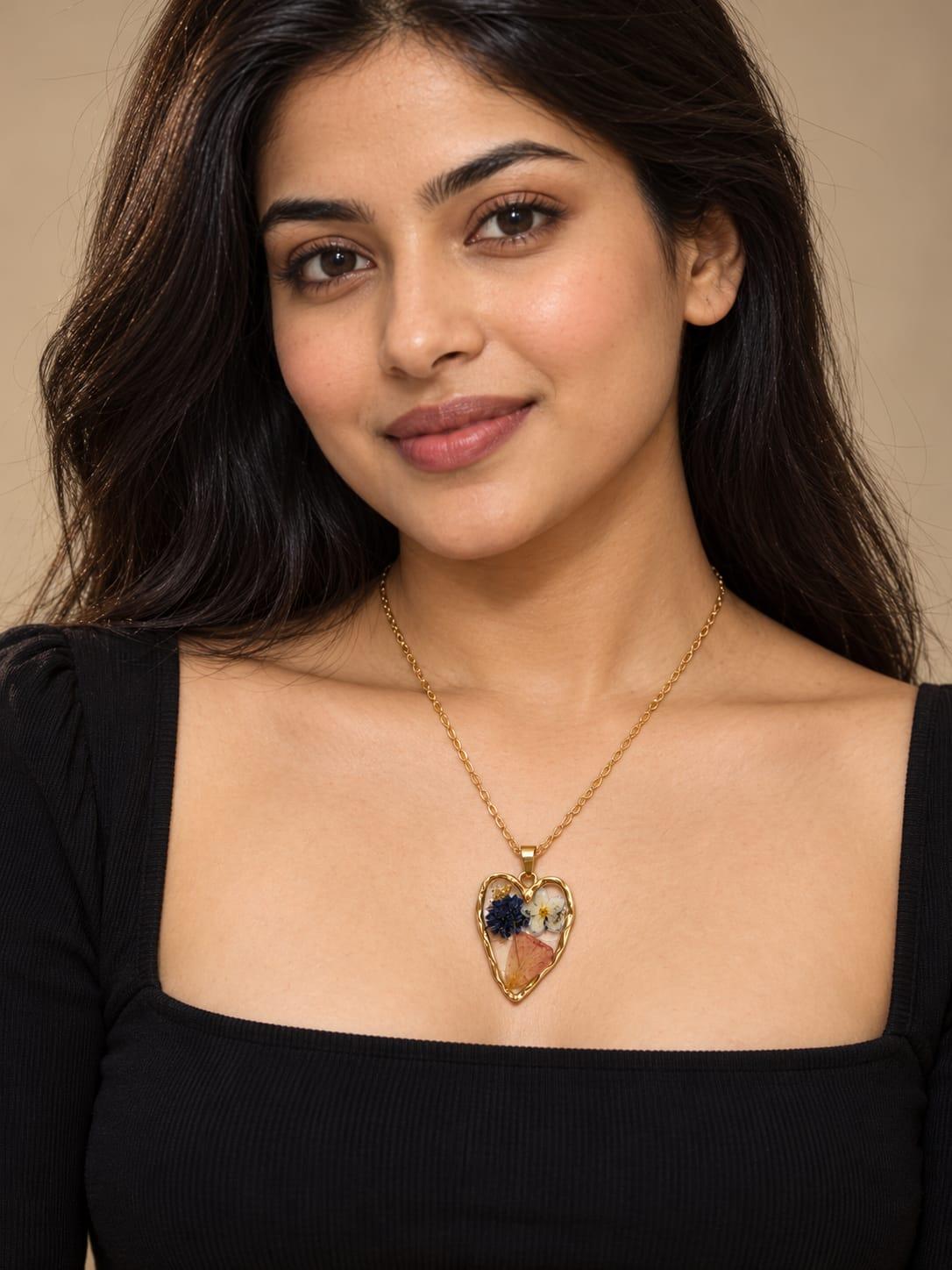 Floral Heart Necklace