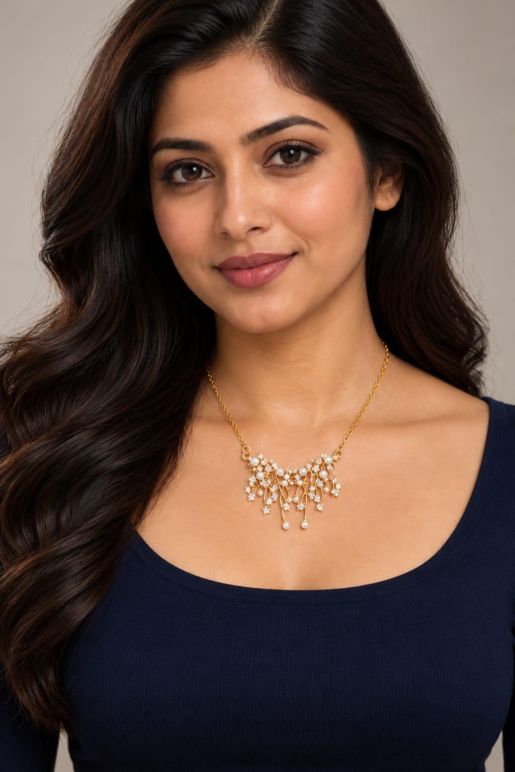 Floral Fringe Necklace