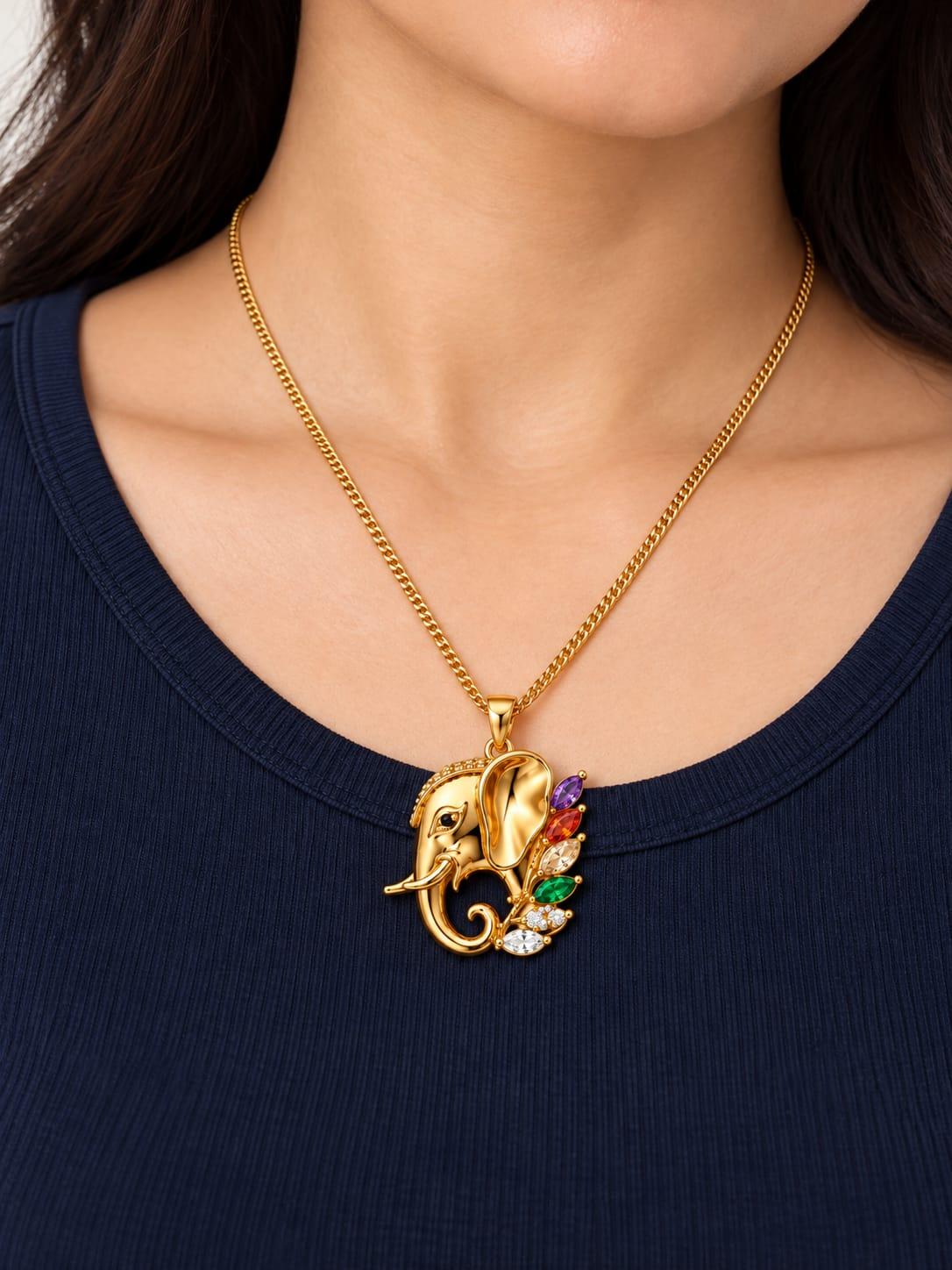 Colorful Elephant Necklace